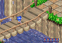 une photo d'Ã©cran de Sonic 3D - Flickies Island sur Sega Saturn